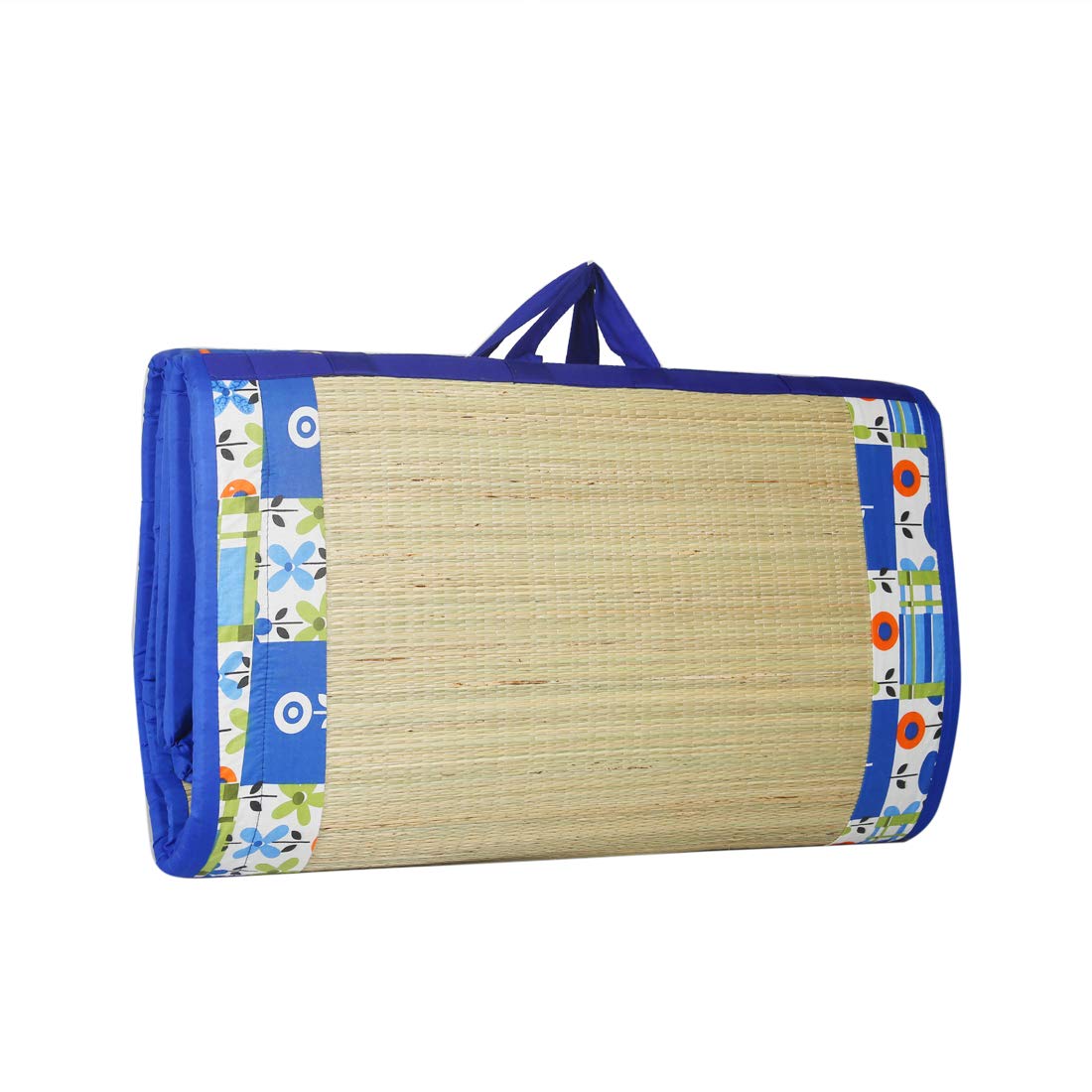 Kala Darshan Crafts BazaarPrinted Mat (Blue, Natural Grass Foam, 5 X 6)