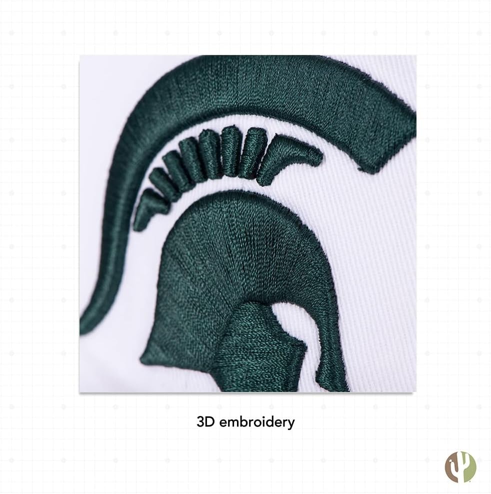 Desert Cactus Michigan State University Baseball Hat Spartans MSU Brimmed Embroidered Hats Cap Adjustable Cloth Strap Adult - Image 5