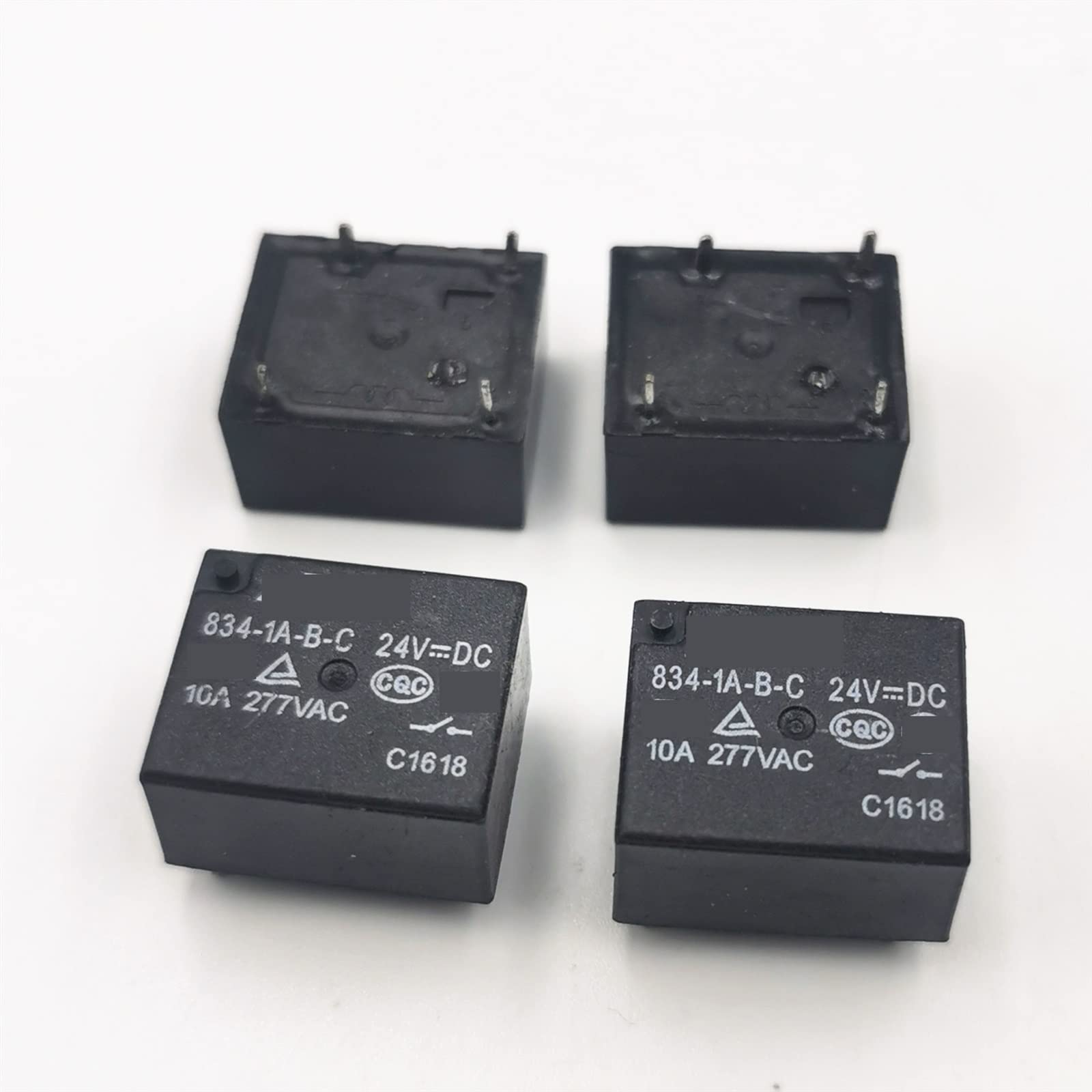 AERBNYEQP 10Pcs Relay 834-1A-B-C-12VDC 834-1A-B-C-5VDC 834-1A-B-C-24VDC 834 1A B C 24V 834-1A-B-C 5V 12V 4PINS 10A(12VDC)