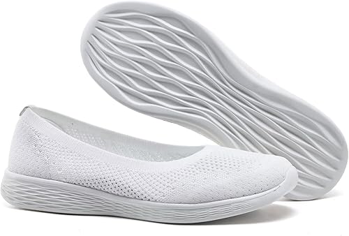 poemlady Women's Slip on Loafer Shoes - Mesh Casual Ballet Flat Nurse Walking Sn