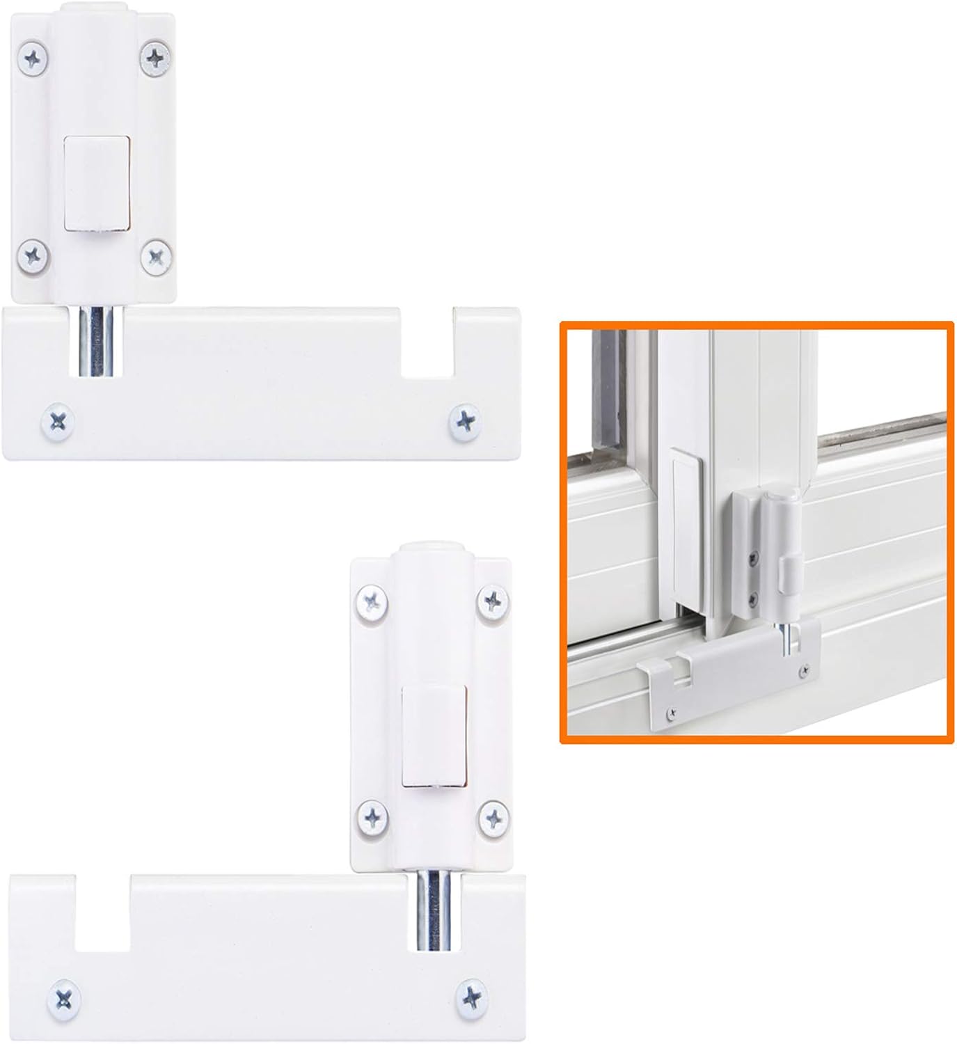 Patio Sliding Door Security Foot Lock Kick Lock, Fits on