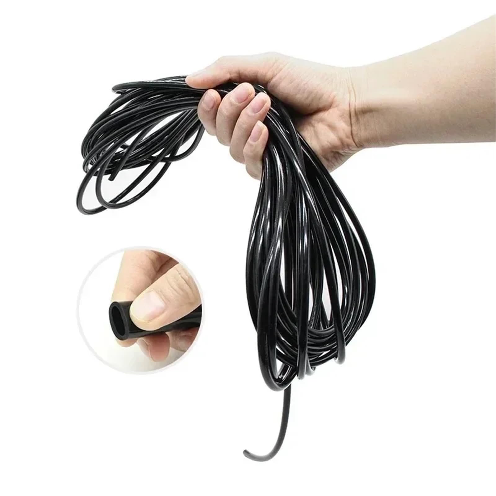 Tubo Per Laghetto Tubo in gomma con tubo in silicone 1/3/5/10M | Tubi da giardino flessibili neri for irrigazione dell'aria dell'acquario(1 meter,ID32mm x OD 38mm)