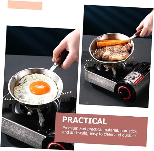 Miniatura 9 de Sartén pequeña para panqueques, sartenes para tortillas, sartén de hierro fundido pre-sazonada, plancha de acero inoxidable, mini wok, utensilios de