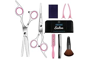 Sirabe 9 Pcs Professional Hair Cutting Scissors Set for Salon and Home Use