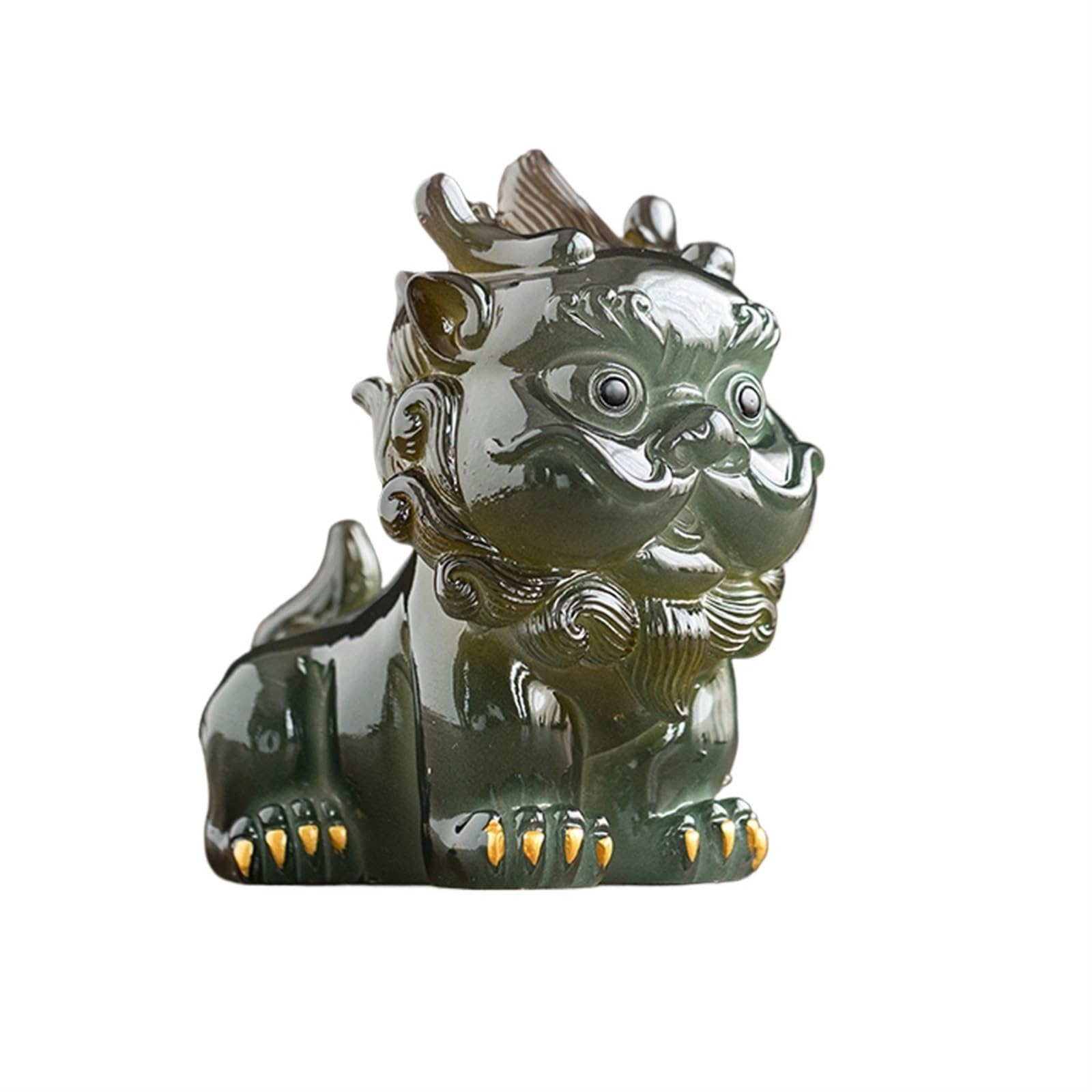 Herbata Pet Ornament Kolekcja Chińskiej Rzeźb Feng Żywica Mityczne Dzikie Zwierzę Kolor Zmieniający Akcesoria Do Zestawu Herbaty, Statuetka Biurko Herbata Ozdoba Dla Miłośników Herbaty Prezenty Do Her