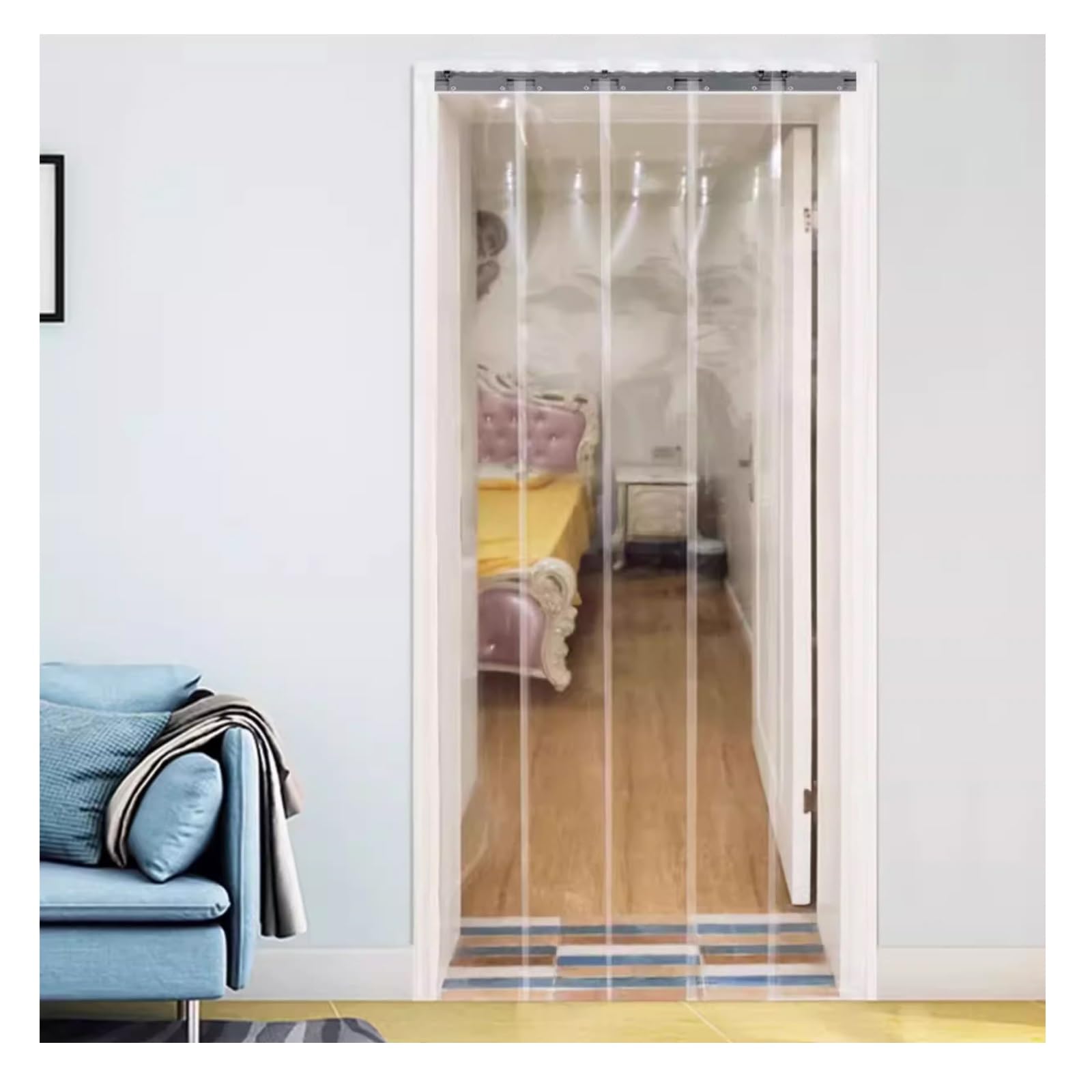 Bandes de porte en PVC pour sécuriser la chaîne du froid dans les congélateurs d'entrepôt
