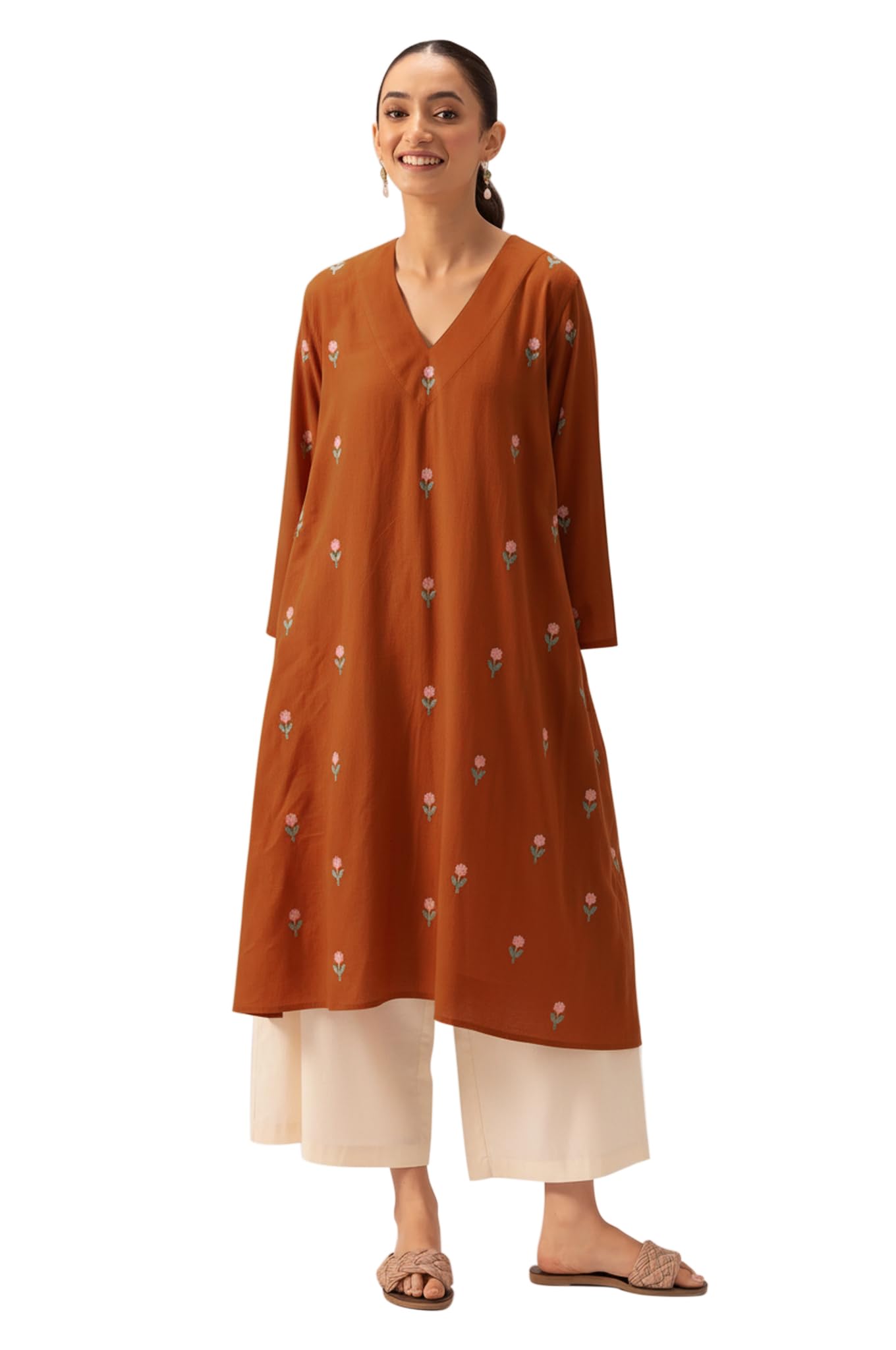 anni designer | Rayon A-Line Printed Kurta with Palazzo | Women’s Kurta Set | Stylish Cotton A-Line Suit for Women Ethnic Co-ord Set-picture-50