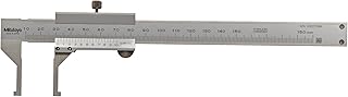 Mitutoyo 536-142 Vernier Caliper, Stainless Steel, Nib Style Jaw, Inch/Metric, 0.4-8