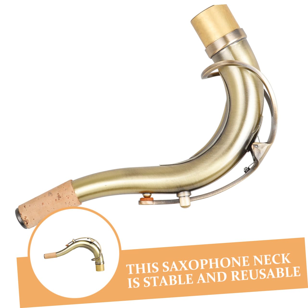 TOYANDONA Sostituzione Del Manico Del Sassofono in Ottone Parte Del Sassofono Contralto Kit Manico Piegato Accessori Per Strumenti Musicali