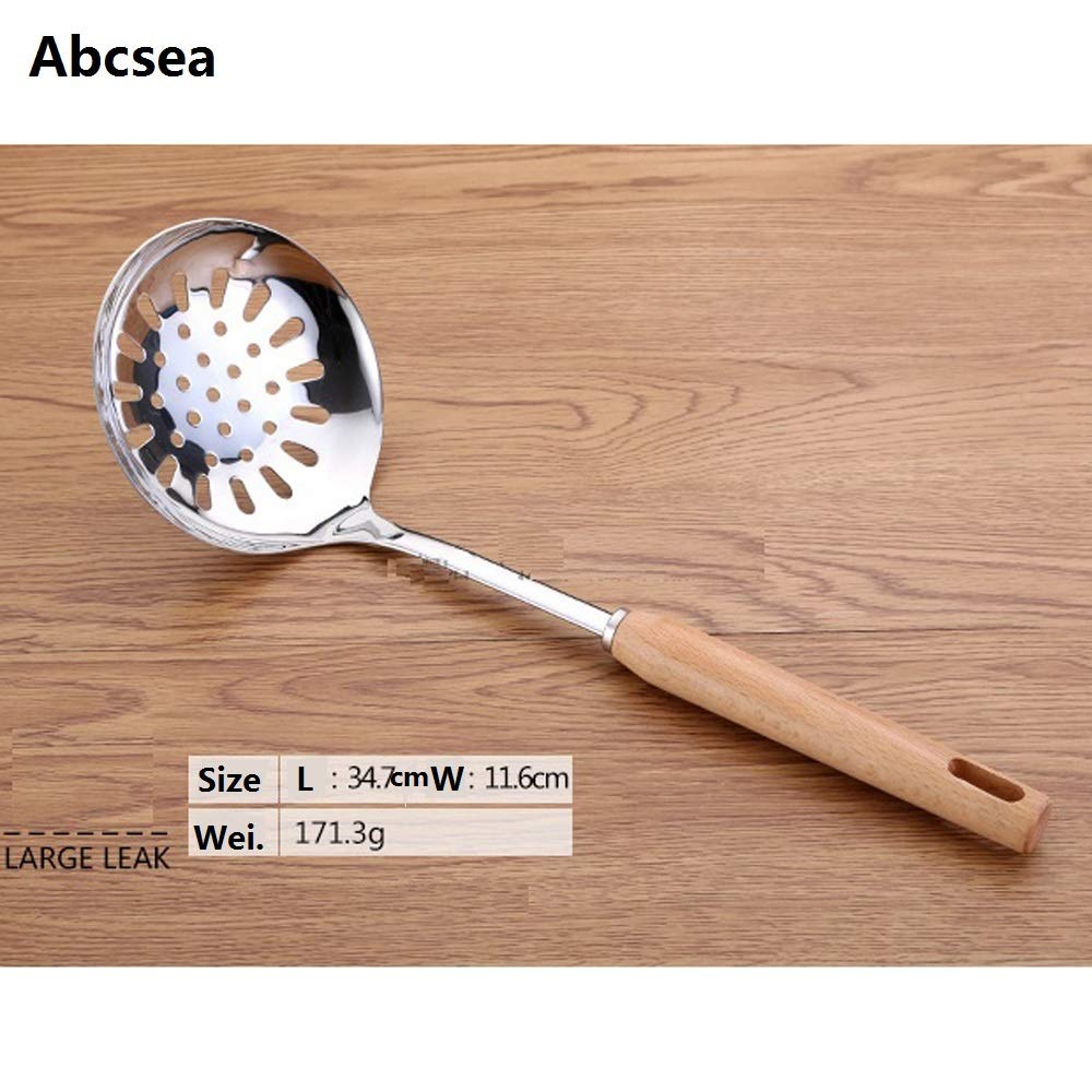 Set 3 Utensili Da Cucina In Acciaio Inox - Spatola, Cucchiaio Da Minestra E Cucchiaio Forato - Foto 3