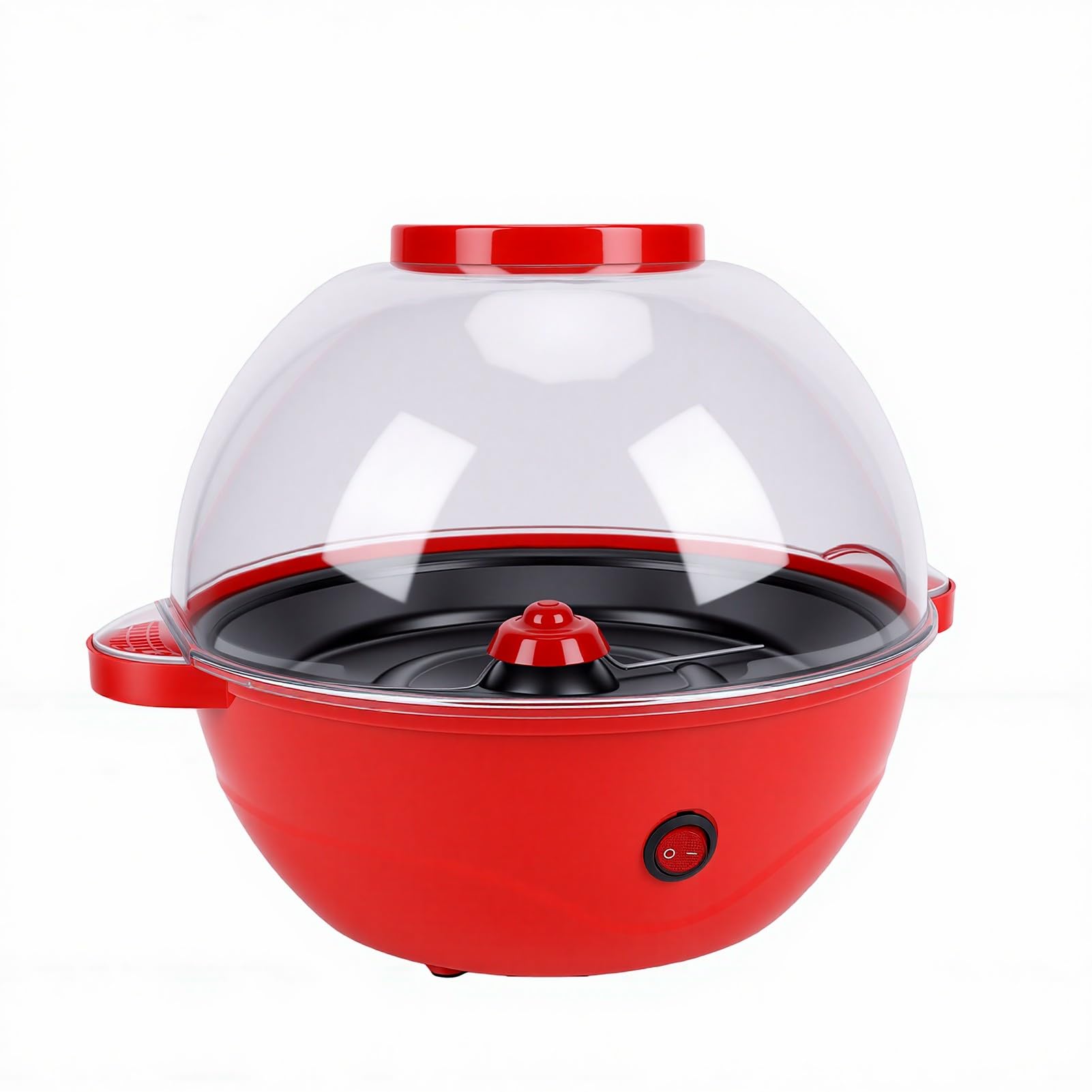 Macchina per Popcorn da 500 W con Agitatore Elettrico Rivestimento Antiaderente da 2,5 Litri per Snack Veloci e Serate di Cinema in 4 Minuti (Spina europea 220 V)