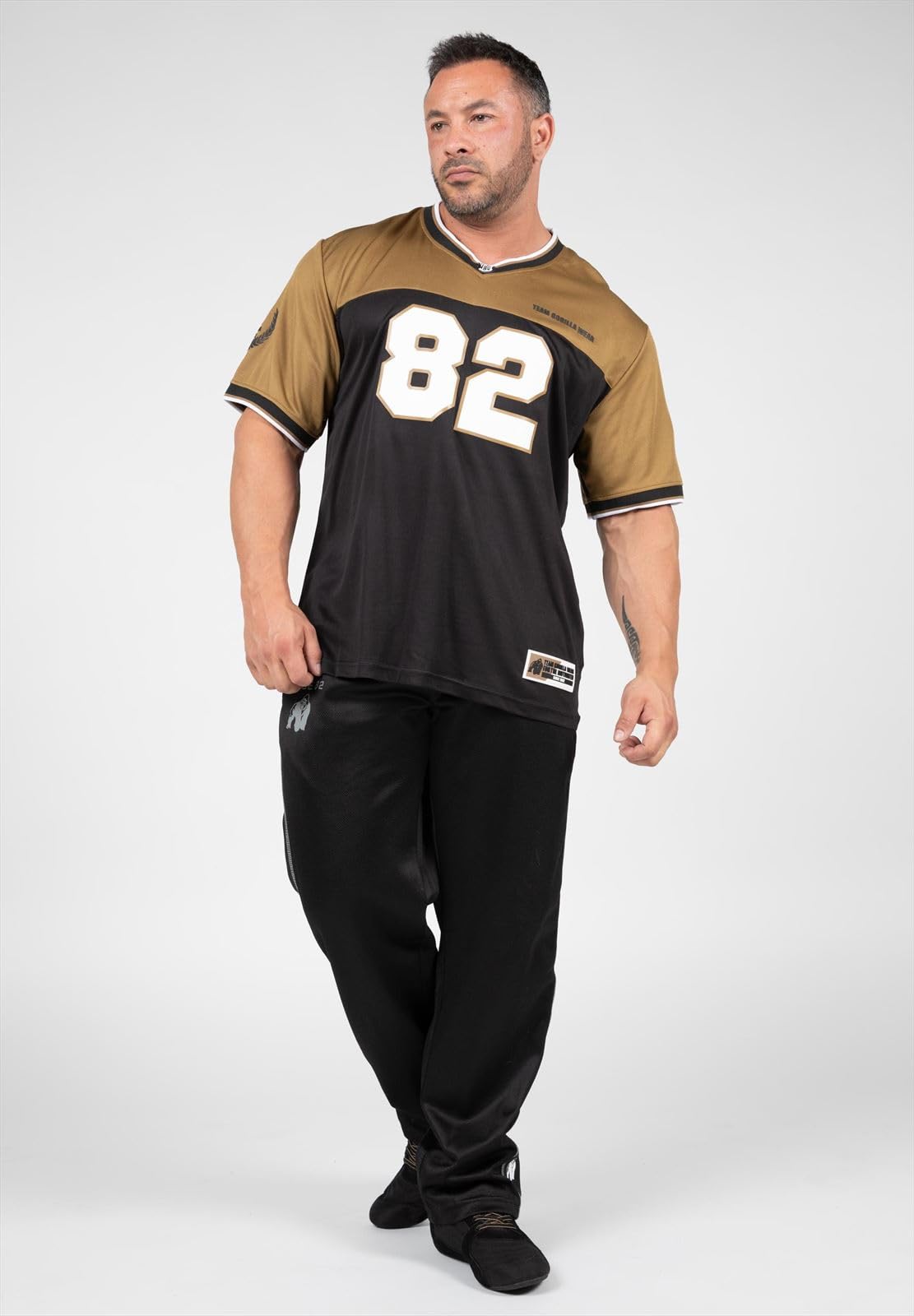 GORILLA WEAR Trenton Football Jersey - Nero/Bianco