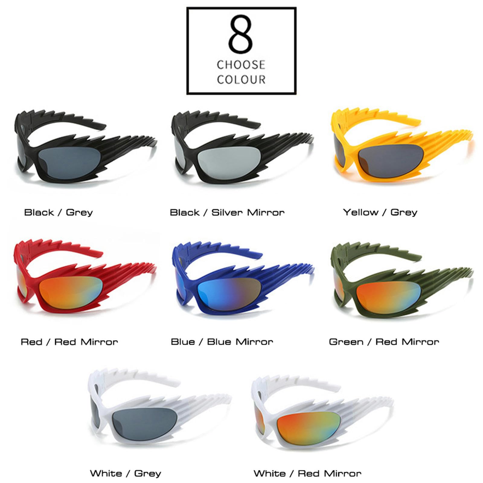 NOGRAX Okulary przeciwsłoneczne kocie oczy damskie retro gradientowe lustrzane gogle odcienie męskie sporty na świeżym powietrzu punkowe okulary przeciwsłoneczne
