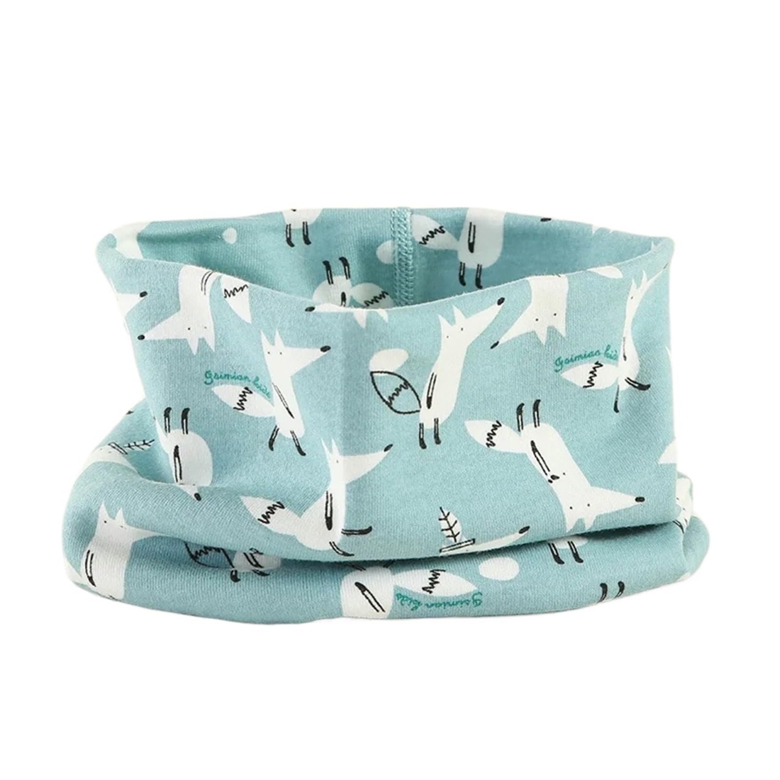 Neck Warmer Spring Autumn Children Cotton Plush Scarf Kids Girls Scarf Boy Neck Scarves Child Collar Baby O Ring Neckerchief(Green)