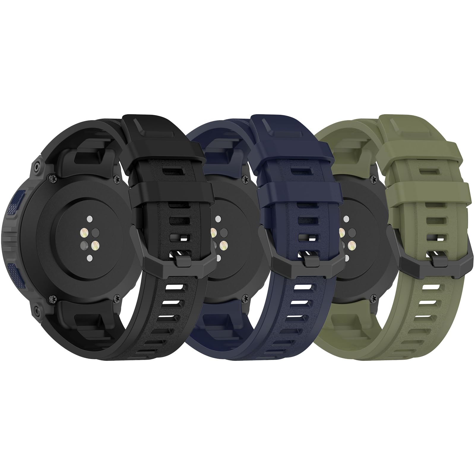 Watch Band Compatible with Amazfit Active Edge, Soft Silicone Replacement Strap for Amazfit Active Edge A2212 Smart Watch Accessories