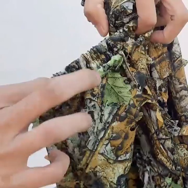 HYFAN Ghillie Anzüge 3D Blätter Wald Camouflage Kleidung Outdoor Army Military Camo Kleidung für Jungle Jagd, Paintball… – Bild 8