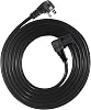 90 Degree Power Cord - 2FT Right Angle IEC, Universal PC Power Supply, 16AWG, Black NEMA 5-15P Angle Type to C13 3 Prong Angled AC Power Cord for PC Monitor/TV