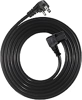 Vista 10 de Cable de alimentación de computadora de 90 grados en ángulo recto – Enchufe plano de 1 pie NEMA 5-15 enchufe a cable de alimentación IEC C13, cable