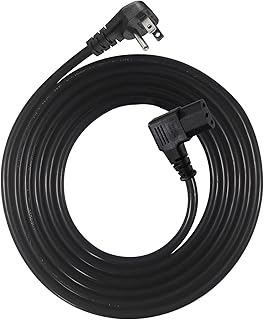 90 Degree Computer Power Cord - 10FT Flat Low Profile Angled NEMA 5-15 Plug to IEC C13 Power Cord,Universal PC Power Supply Cord, 16AWG, Black C13 3 Prong Angled AC Power Cord for PC Monitor/TV (10FT)