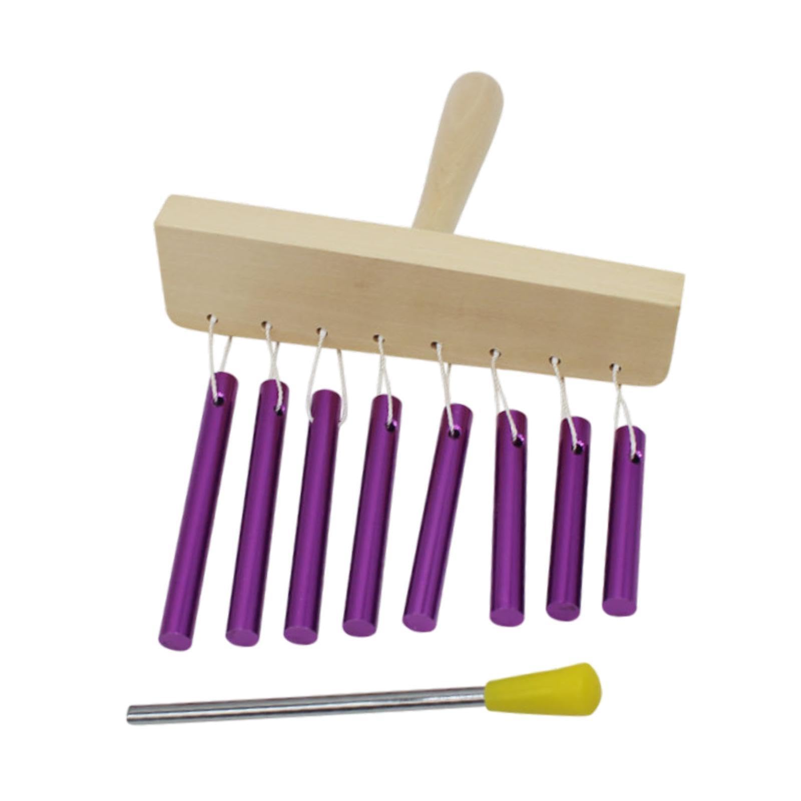 Carillon éolien Portable pour Bureau, Outil Pédagogique pour Le Bureau et La Maison, Violet