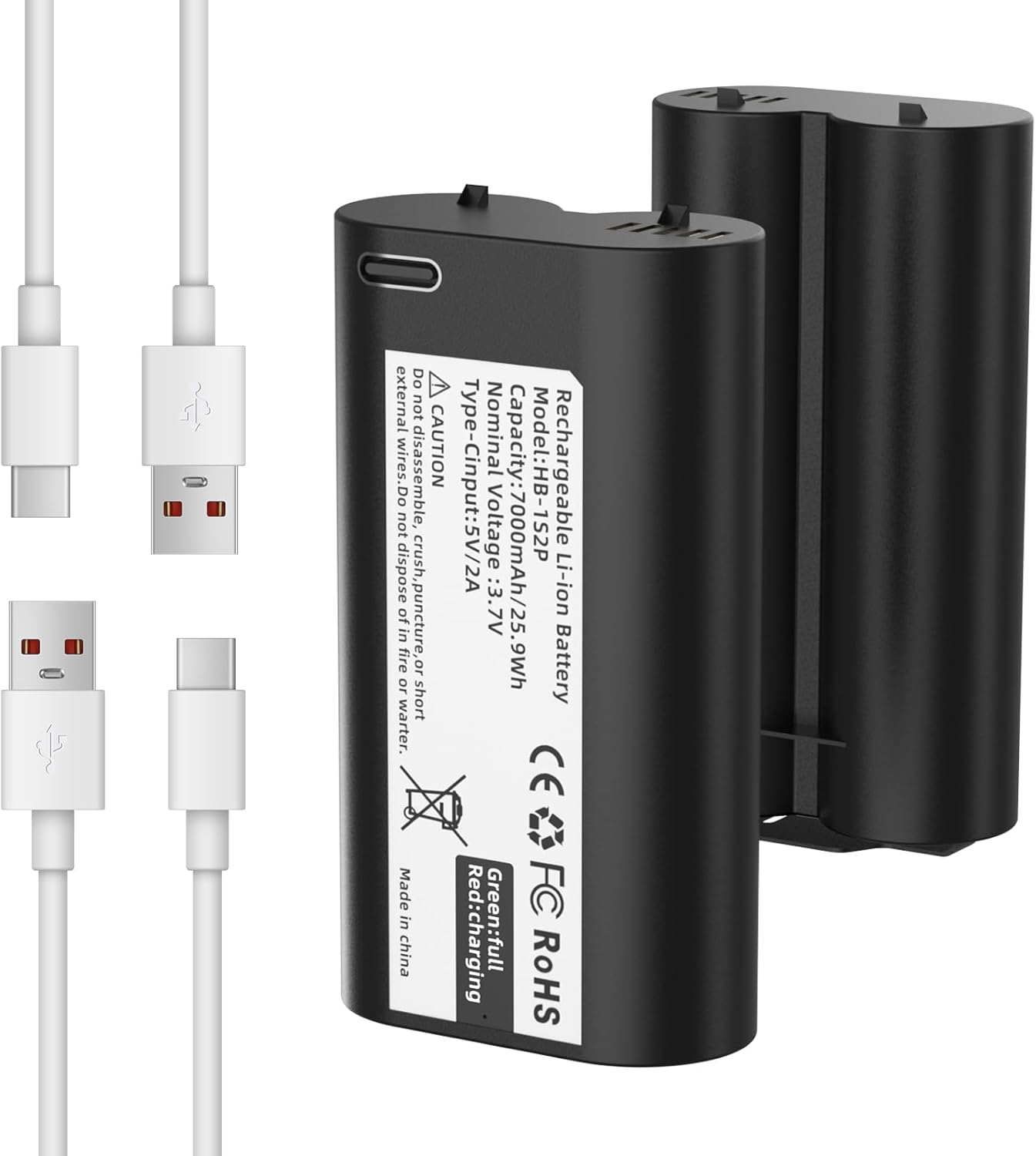 SAPBJ 2 Pack Battery for MyQ Garage Door Keypad, Upgraded 7000mAh Rechargeable Lithium ion Battery with Type-C Charging Port for myQ Garage Video Keypad