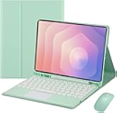 Touch Keyboard Case for Samsung Galaxy Tab S11 (11-inch) 2025 Model (SM-X730/SM-X736B), with Mouse - Magnetically Detachable Touch Bluetooth Keyboard (Green)