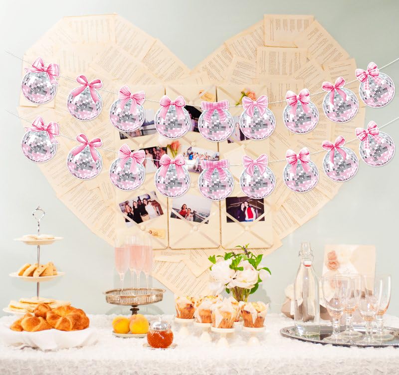 Kreat4joy Disco Cowgirl Birthday Party Decorations Banner, Hot Pink Cowgirl Happy Birthday Banner For Western Cowgirl Rodeo Birthday Party