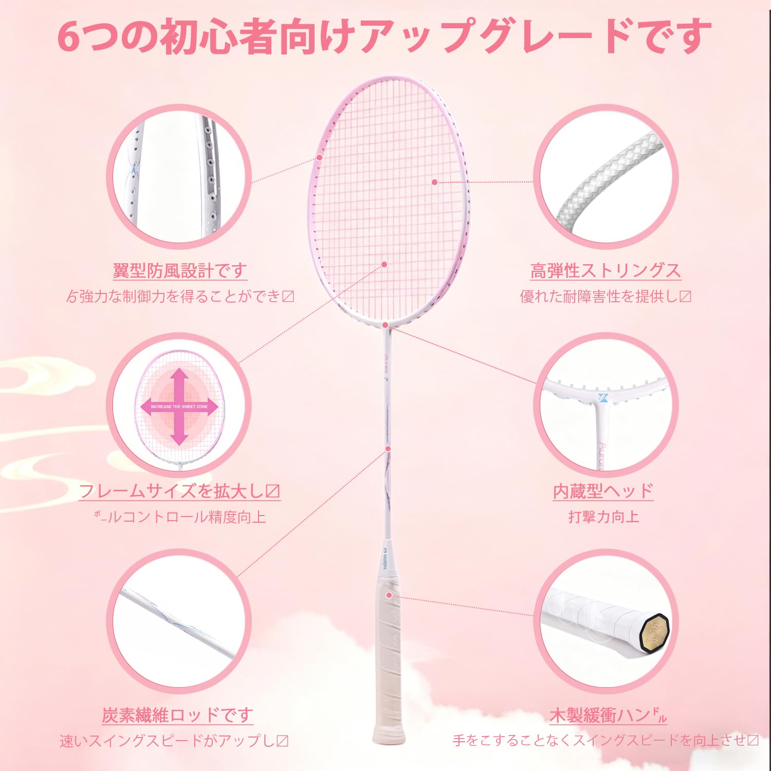 バドミントン ラケット,バドミントン,バトミントンセット,超軽量オールラウンドラケット,攻撃守備両対応,高剛性シャフト,ねじれに強く変形しにくい,ラケット 2 本 + シャトル 2 個 + 専用バッグ付属,屋内屋外全シーン対応