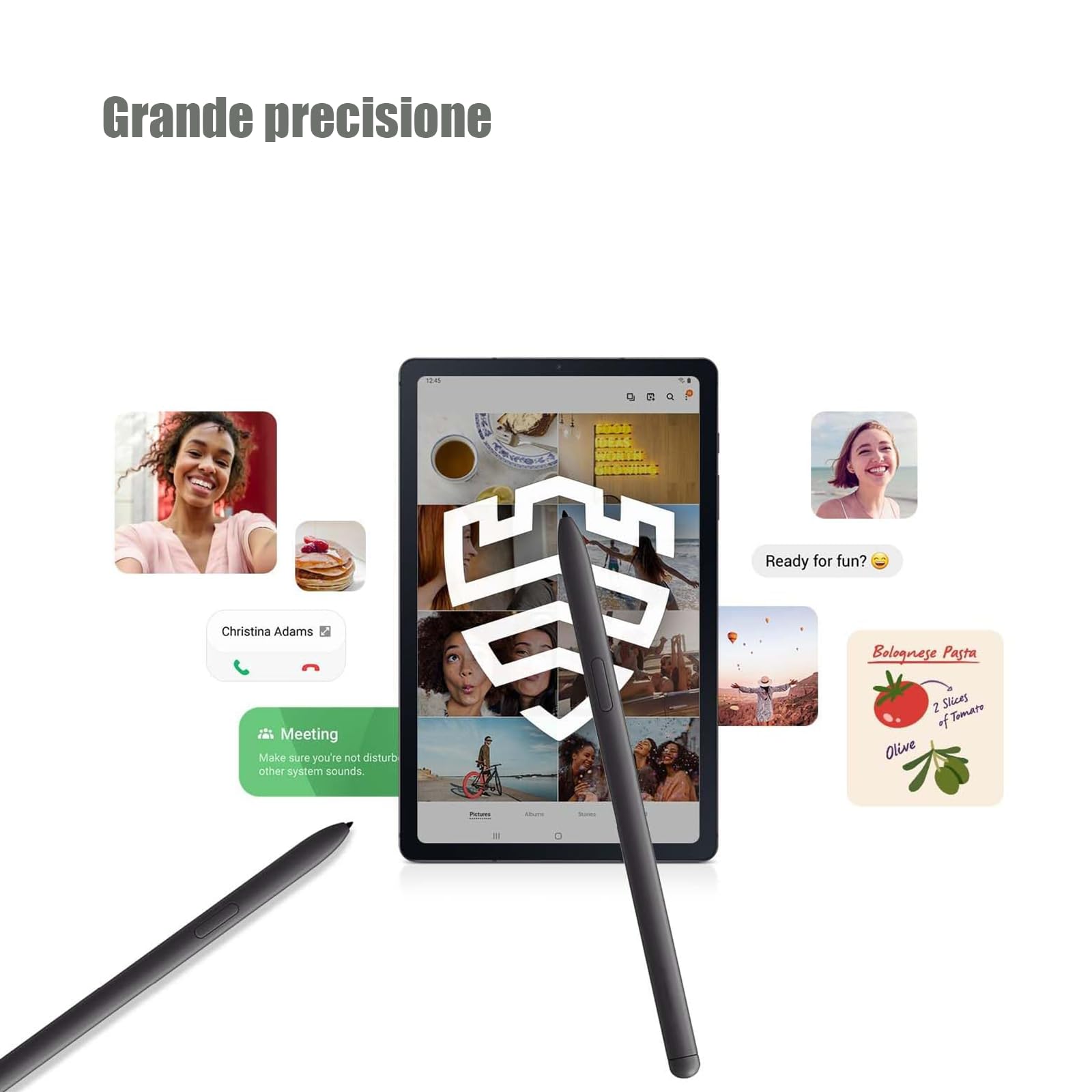 2 Pcs Galaxy Tab S6 Lite Penna Stylus di Ricambio per Samsung Galaxy Tab S6 Lite (EJ-PP610) Penna Touch S Pen senza Bluetooth (Nero)
