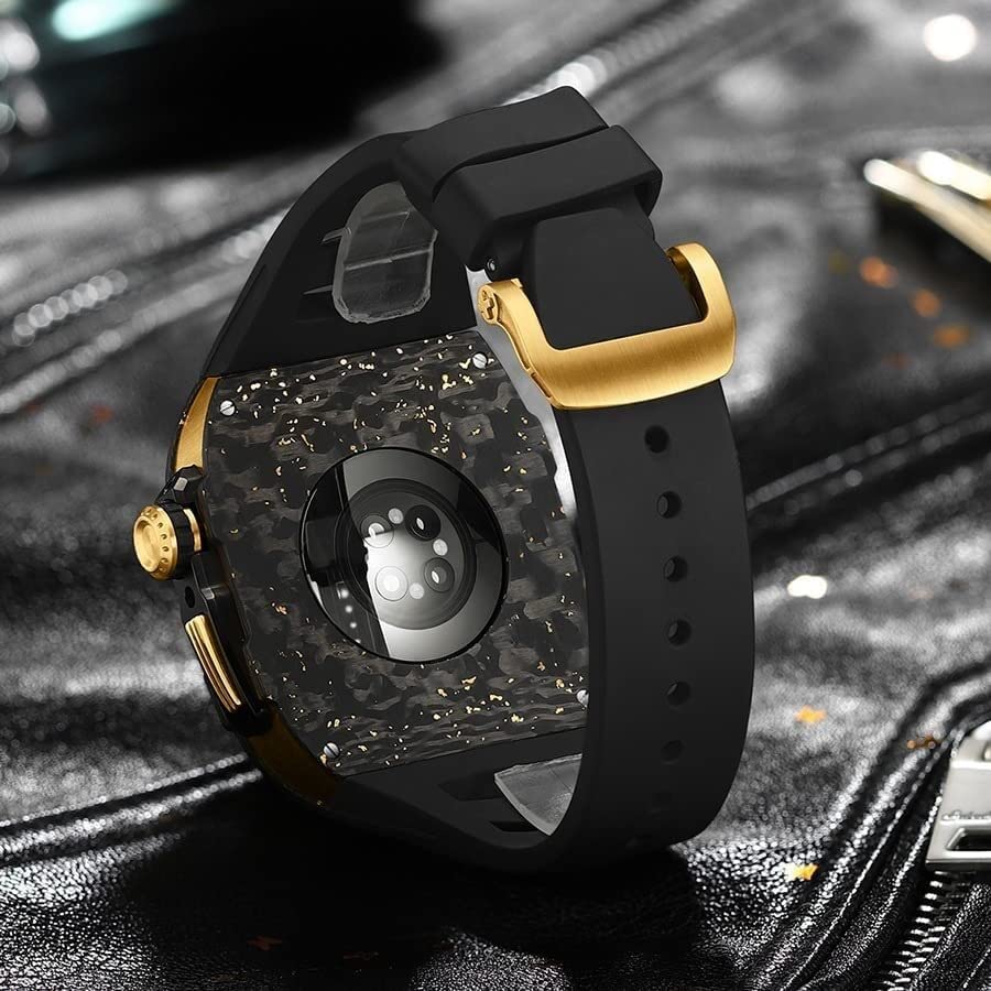 Kit fibre de carbone Apple Watch anti rayures choc
