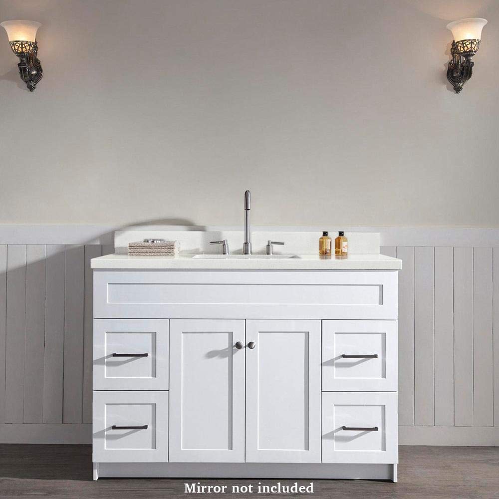 Buy ARIEL Single Sink Bathroom Vanity in White Pure White