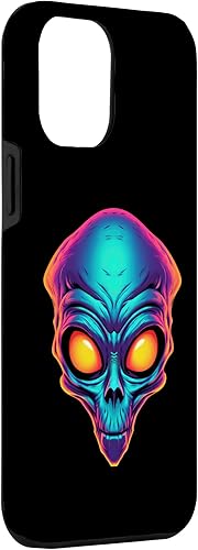 Miniatura 3 de iPhone 13 Pro Max Scary Alien Face UFO Alien Head Funny Alien Case
