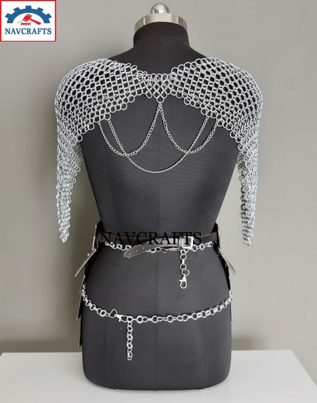 Renaissance Iron Tasset Belt Medieval Knight Steel Hip & Thigh Armor for Women | Functional Lady Warrior Costume for Cosplay, LARP, Reenactment & Fantasy Festival Events Gift. - Image 4