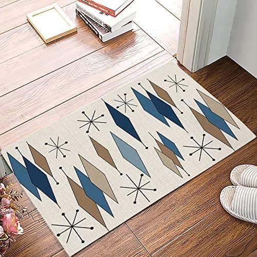 ���փh�A�}�b�g ���B���e�[�W �􉽊w�I �~�b�h�Z���`�����[ �h�A�}�b�g ���� ���O �t���A�}�b�g �ϋv�� �m���X���b�v �u���[ �u���E�� �_�C�������h �}�b�g �z�[���f�R���[�V���� �z���f�[�M�t�g-40x60cm