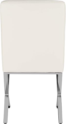 Miniatura 24 de Safavieh Home Walsh - Silla auxiliar de piel sintética negra y cromada Negro -,Gris/cromo,Marrón claro / Cromo,Azul