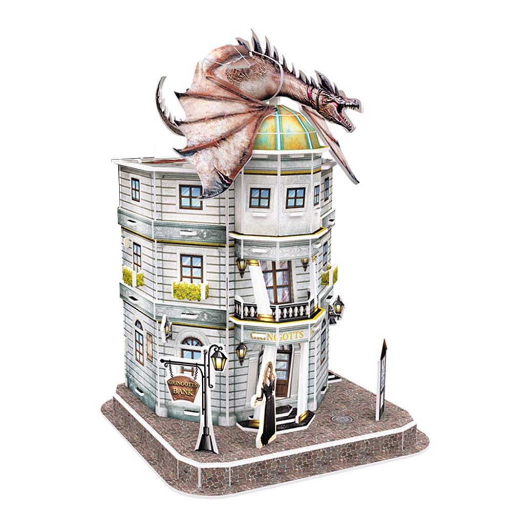 Msoah3D-Puzzle Harry Potter Diagon Kollektion Set - Quality Quidditch Supplies, Ollivanders Wand Shop, Weasleys' Wizard Wheezes Und Gringotts Bank