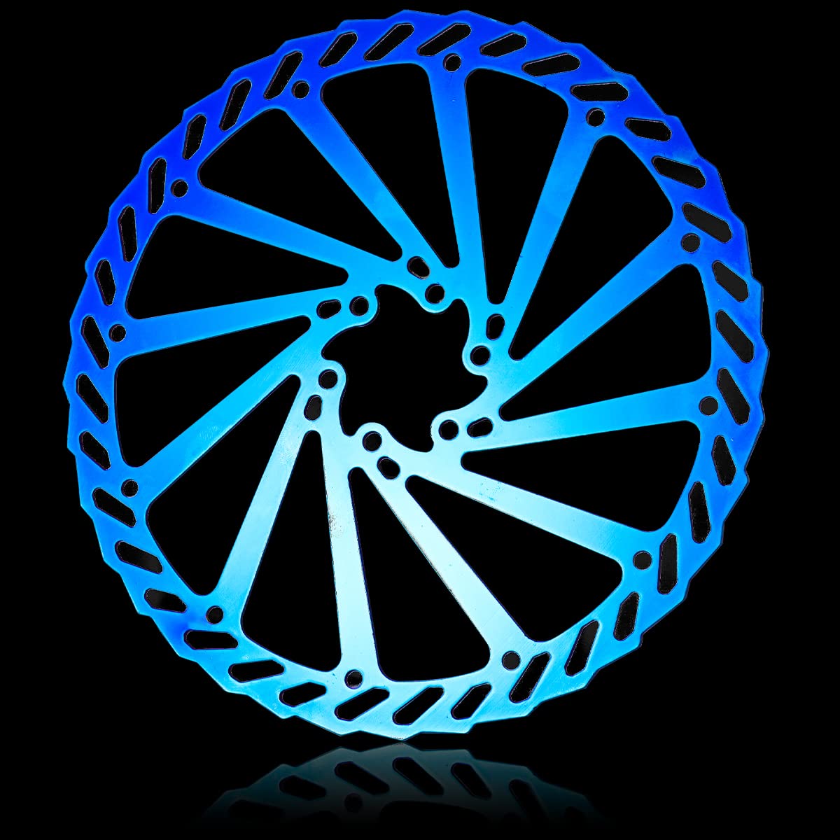 Chooee - Disque de frein pour VTT, 160 mm, 180 mm, 203 mm - 2 pièces - Disque de frein pour VTT. Bleu