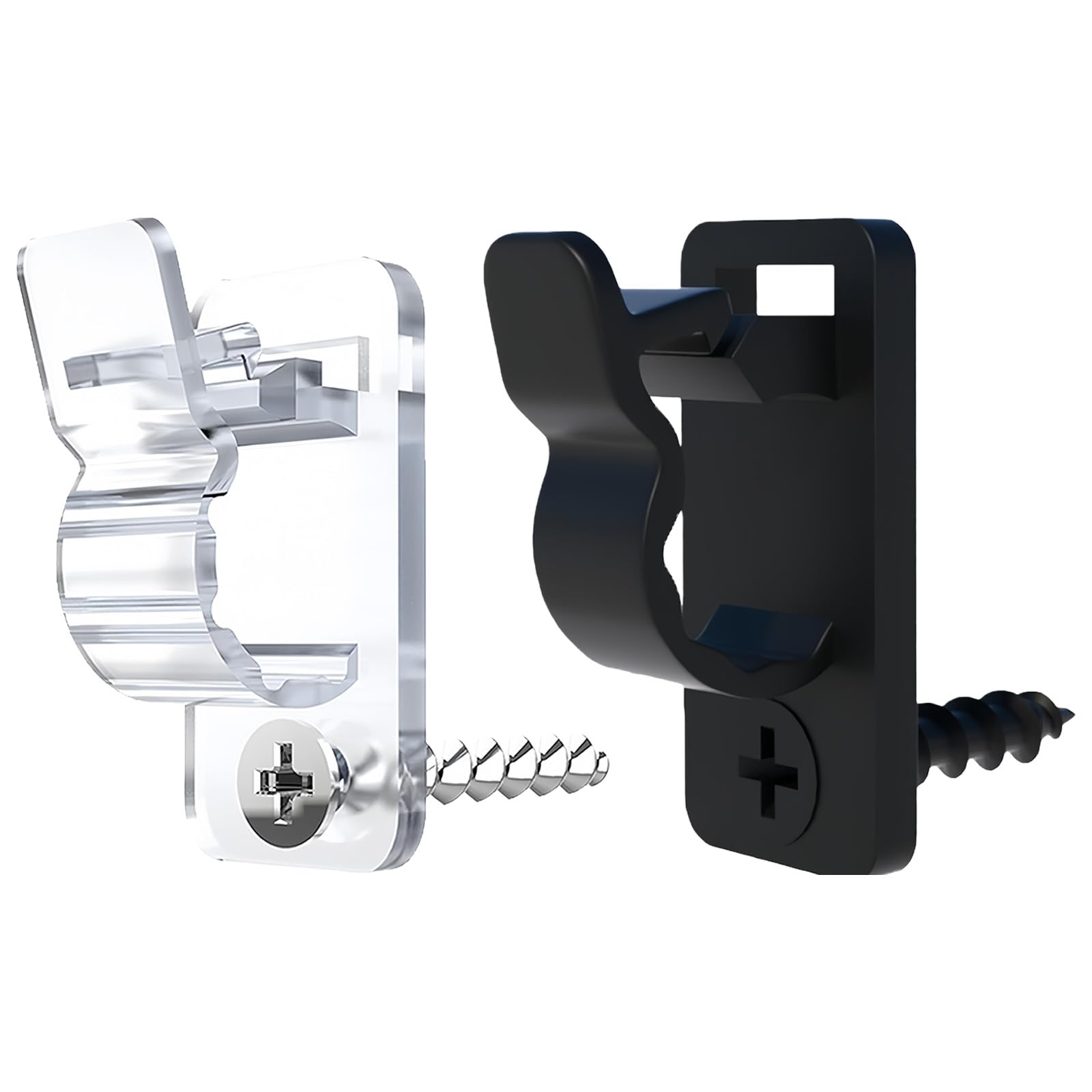 Clips for gestión de cables con tornillos | Clips for cables negros y transparentes con tornillos for uso prolongado y asegurar varios cables(Clear)
