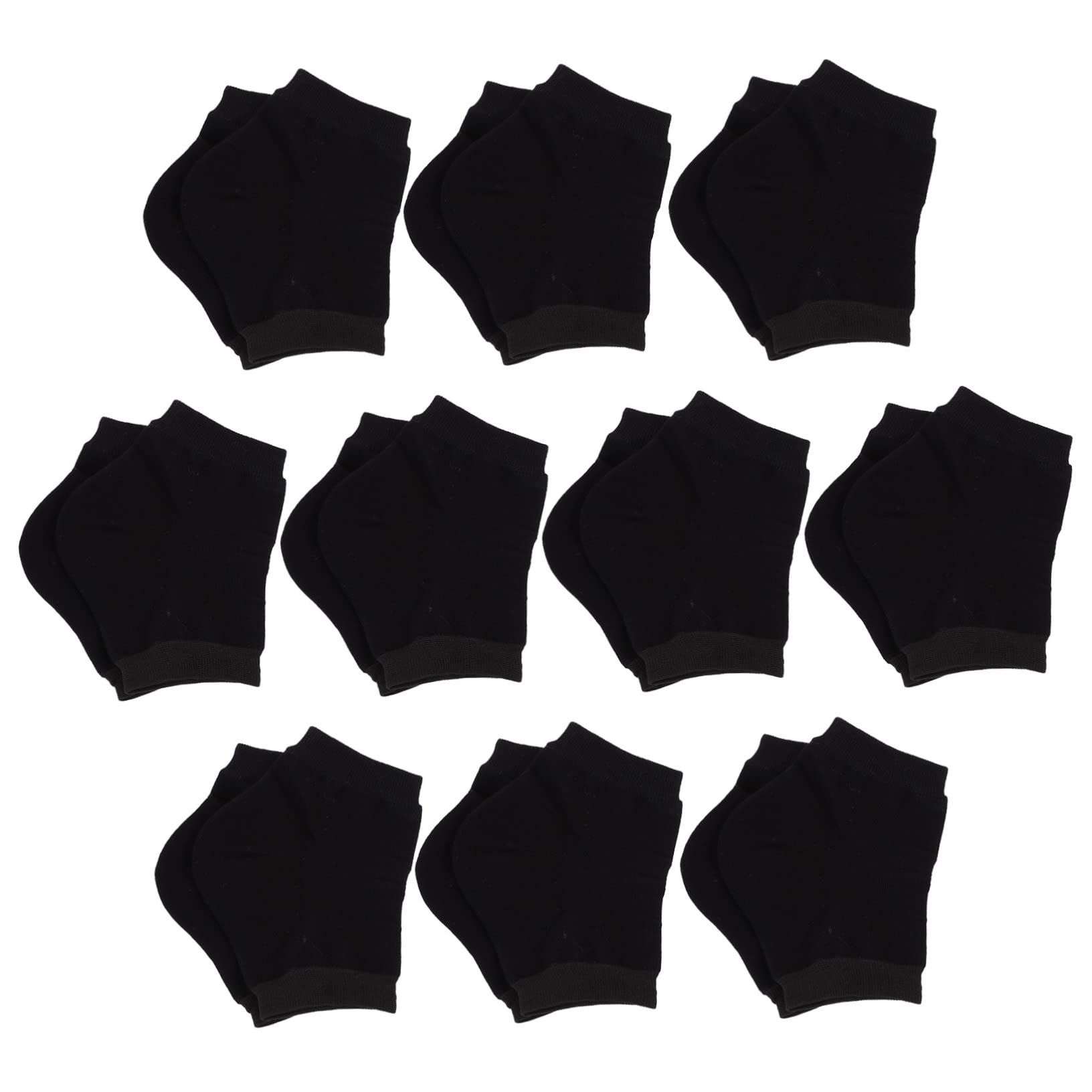 BIUDECO Elastic Heel Socks for Men 10 Pack Toeless Foot Sleeves for Cracked Heel Protection Moisturizing