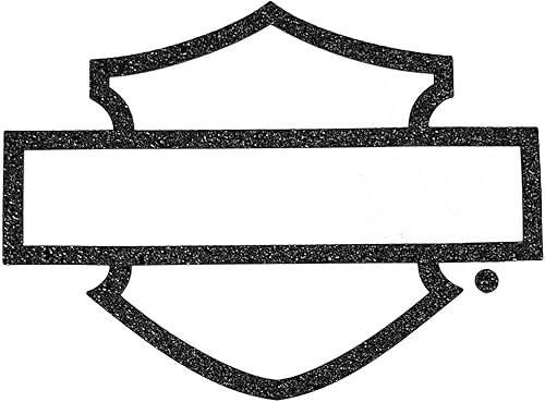 Harley-Davidson Adhesivo con logotipo de barra y escudo texturizado, color negro, 5 x 4 pulgadas.