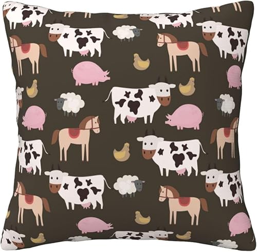 Miniatura 7 de Aimeryup Throw Pillow Covers 12x12 Inch Cow Pig Cow Decorative Pillow Covers Cushion Covers cojines decorativos para sala Pillow Cases Cute Throw