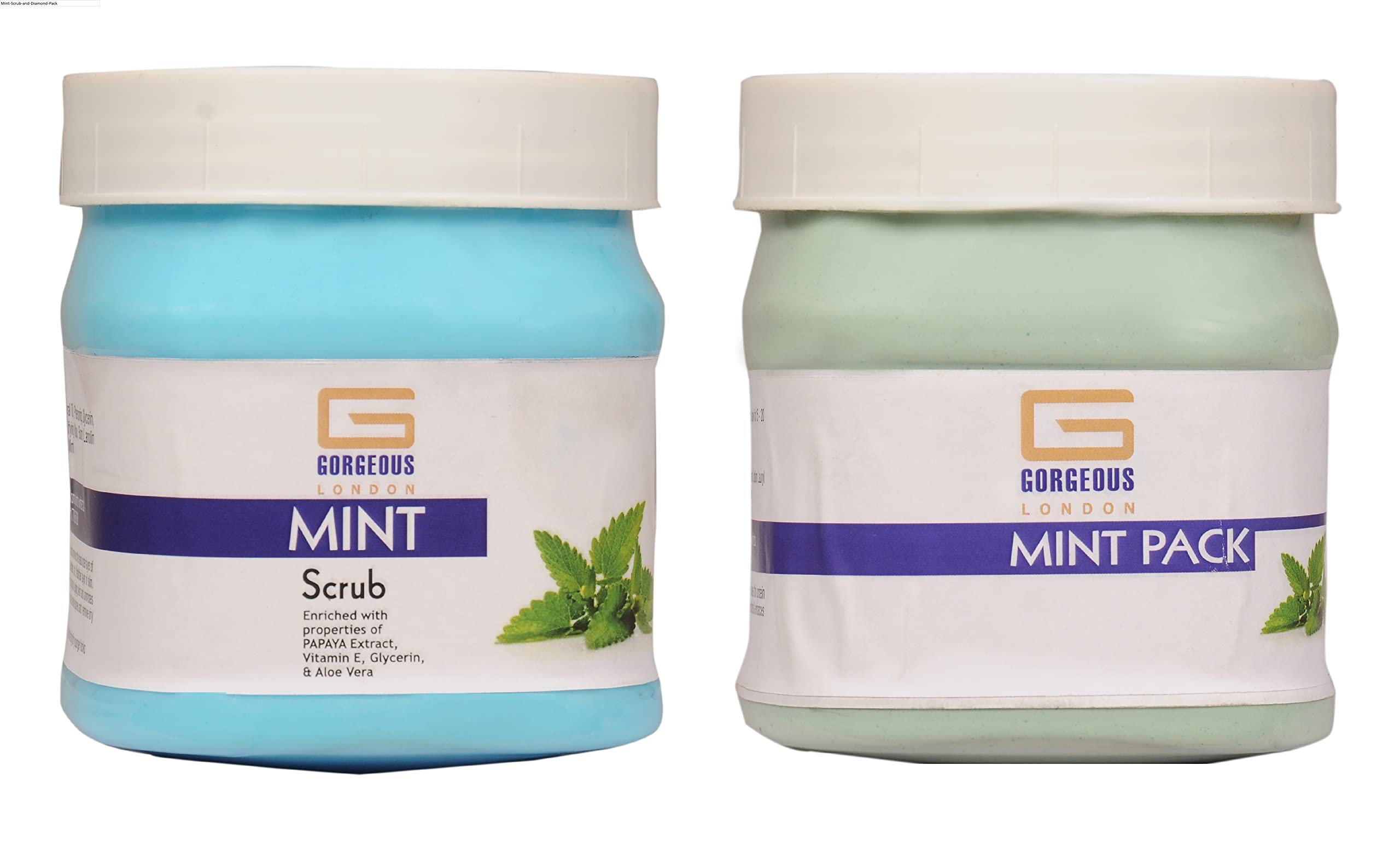 Gorgeous London Mint Scrub and Mint Pack Combo (Pack of 2) Each 450ml