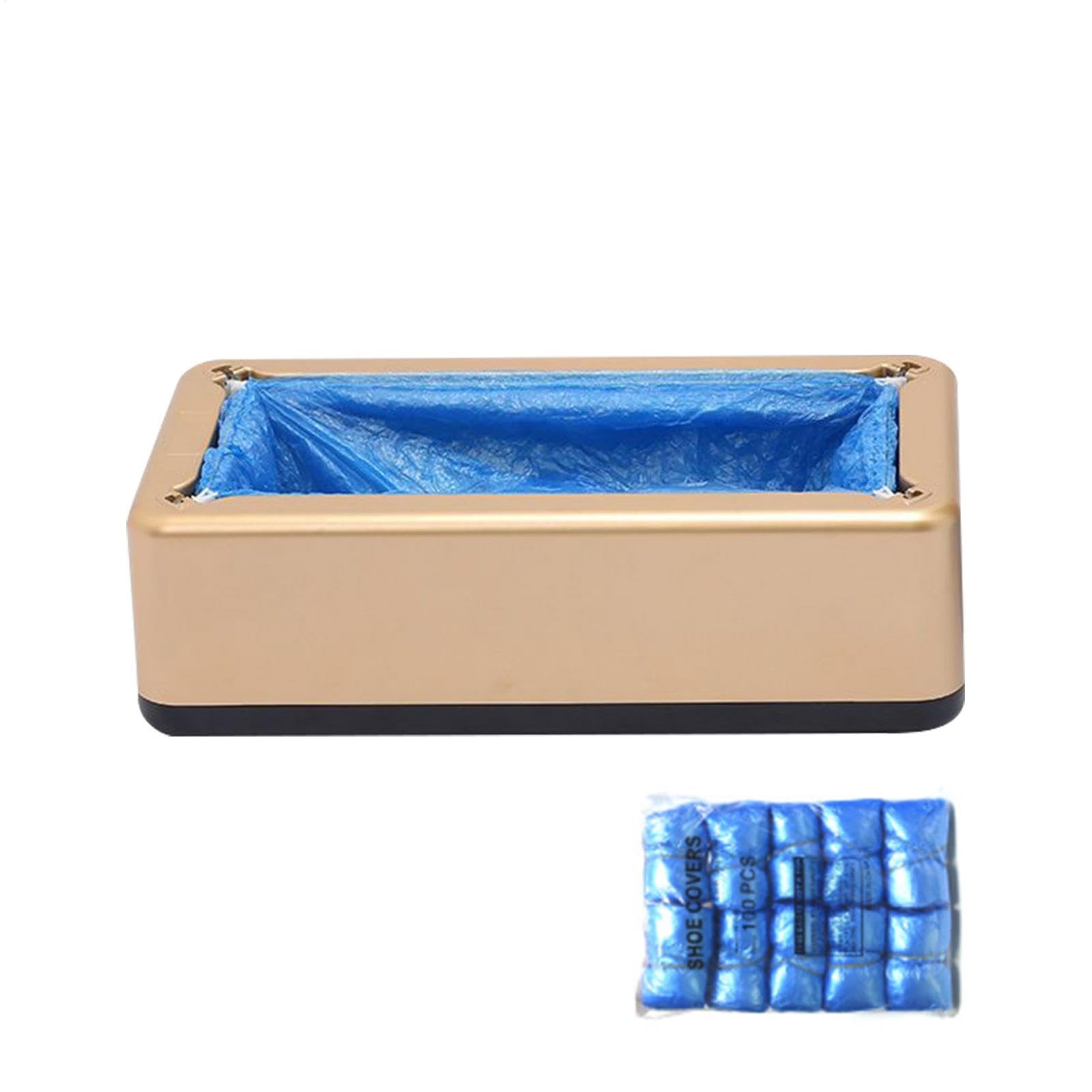 Distributore di copriscarpe, usa e getta, copriscarpe, set automatico | portatile, con 100 copriscarpe, copriscarpe antiscivolo, antipolvere