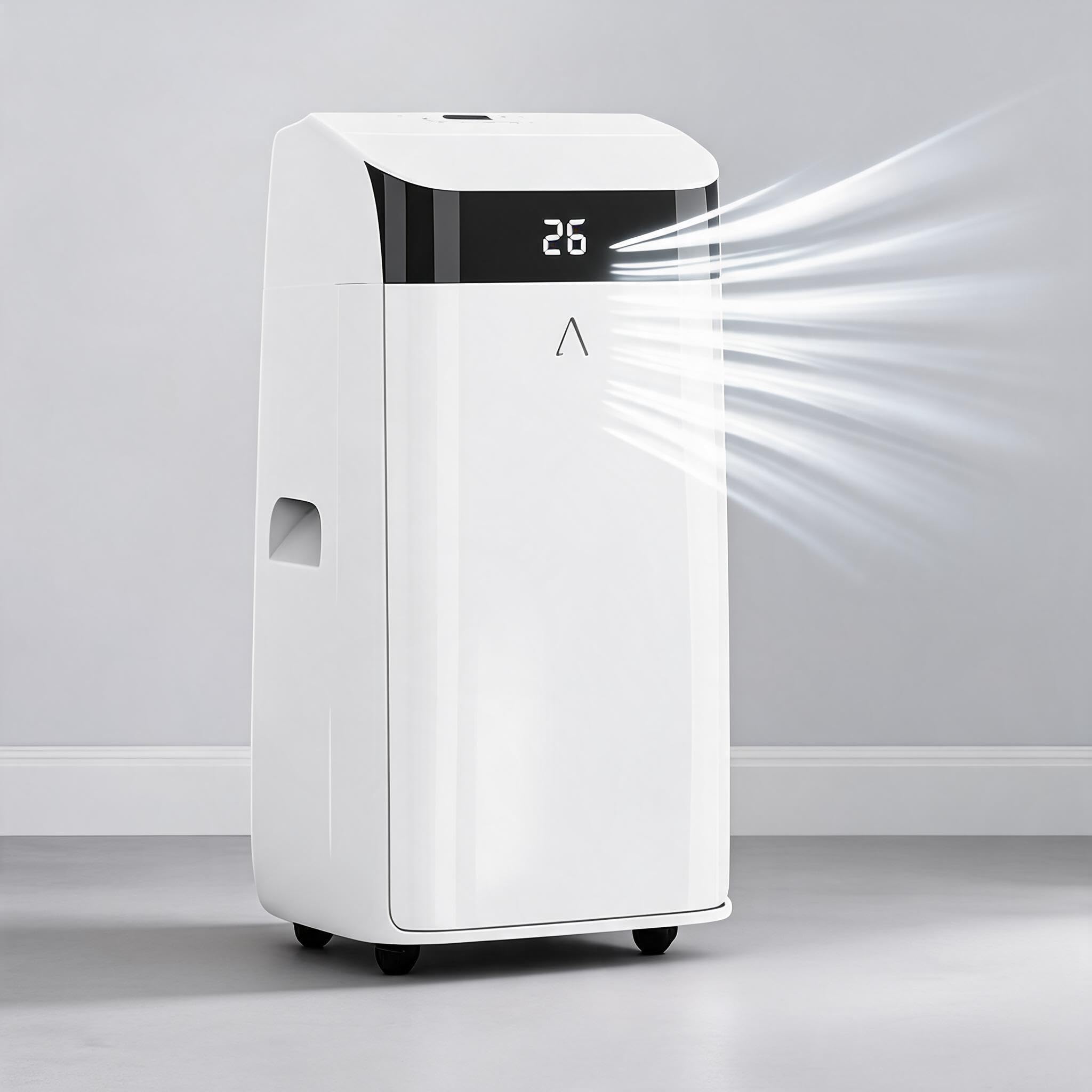 GarveeMore 3-in-1 Portable Air Conditioner 10,000 BTU - Cooling, Dehumidifier & Fan - Digital Display, Remote, Quiet, Energy Efficient, Window Kit - Home & Office Mobile AC Unit - White