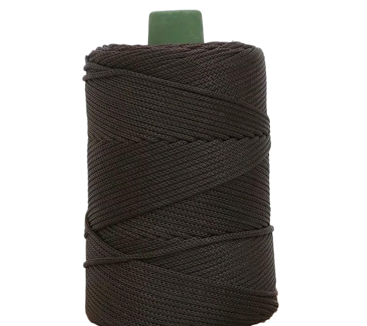 Macrame Rope Twisted String,3.0mm Hollow Shiny Ice Linen Yarn Thick Crochet Thread DIY Hand Weaving for Summer Hat Cushion Blanket Craft(Brown)
