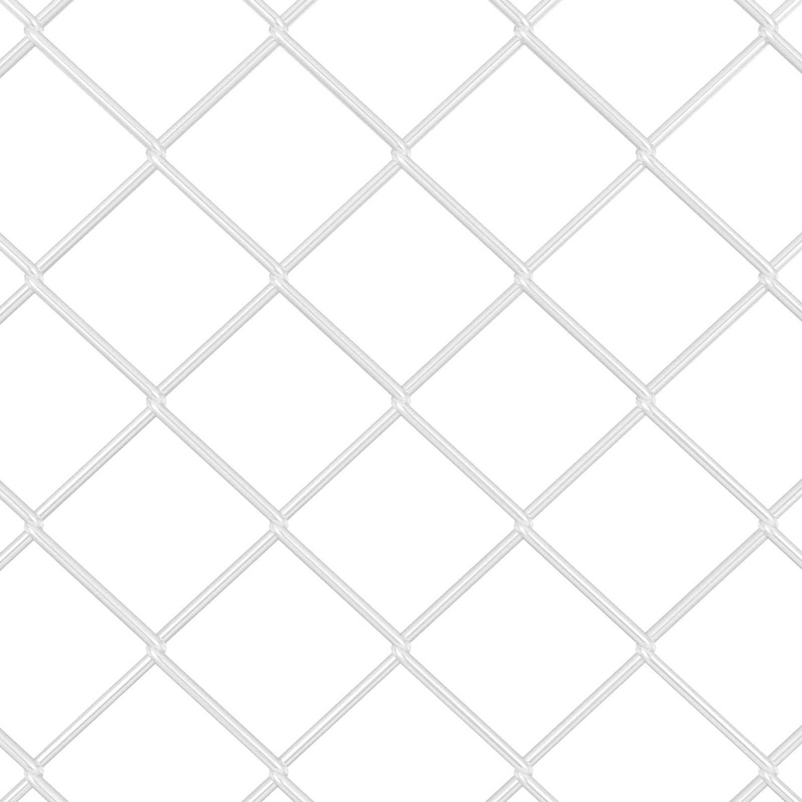 Valla de cadena de plata de 10 x 0,6 m, acero galvanizado, resistente a los rayos UV, resistente y resistente a la intemperie para jardín, terraza y delimitación de parcelas