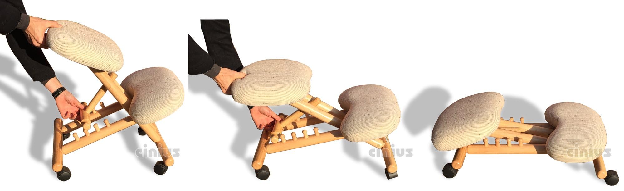 cinius ERGO Sedia Ergonomica (Naturale/Naturale), taglia unica