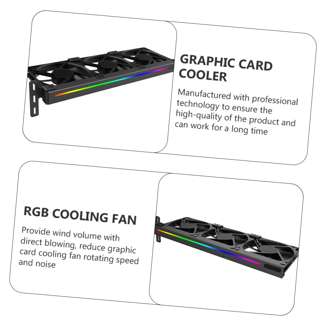 Argb Silent Graphics Card Cooling Fan 5v Pci Video Card Cooler Accessory for Desktop PC Small Quiet Gpu Cooler