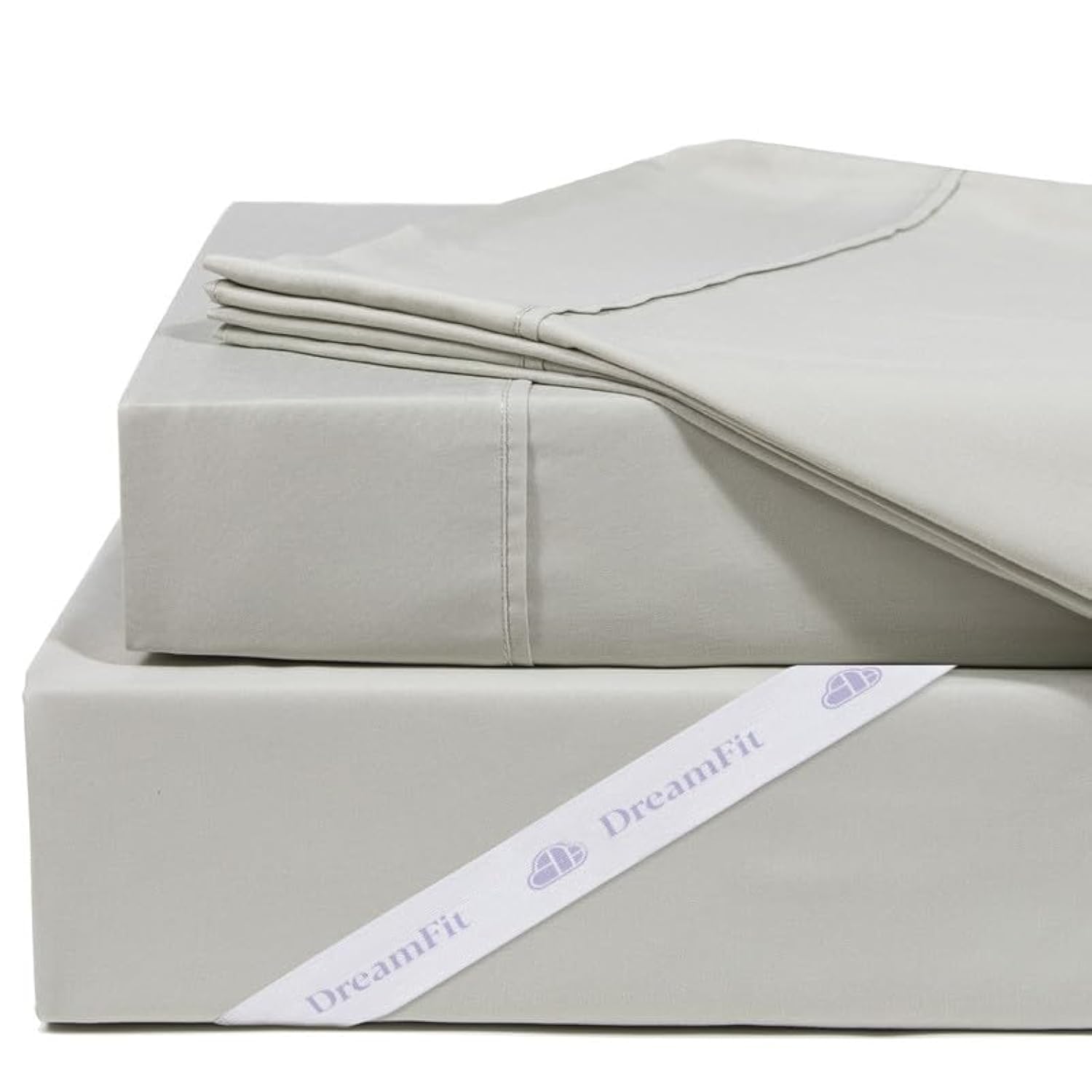 DreamFit DreamComfort Microfiber StaDry Technology Cooling Bed Sheets with Elastic Corner Straps for Adjustable Bed Extra Deep Pocket up to 20 inch