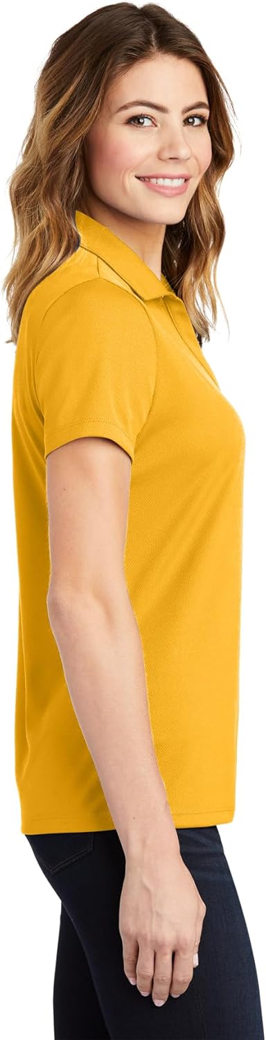 Womens/Ladies Custom Polo Shirt. Custom Embroidered Polo Shirt for Ladies. (Small, Gold)